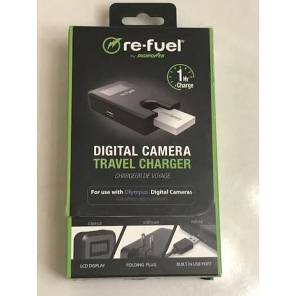 Digipower - RF-TC-55O Travel Charger for most Olympus Camera Batteries - Black - Picture 3 of 7